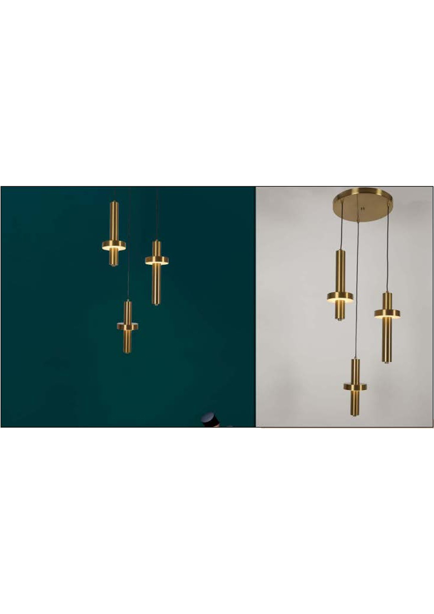 Beyond Lights - Brass Pendant Lamp- GL